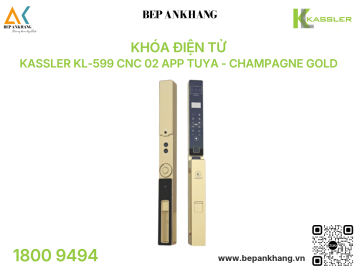 Khóa điện tử Kassler KL-599 CNC 02 App Tuya - Champagne Gold 